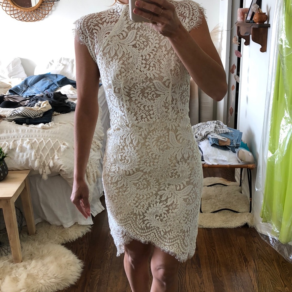LOVER the label white lace dress